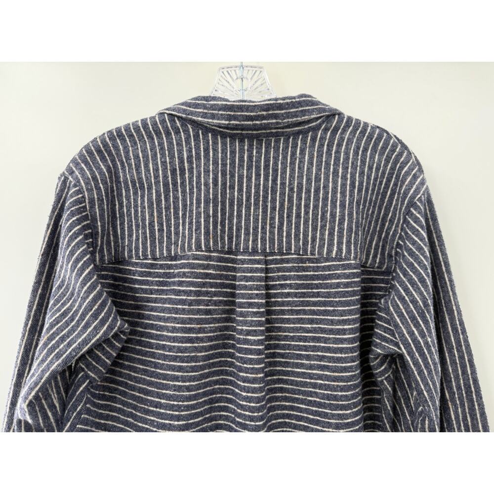 Madewell Women’s Long Sleeve Button Up Shirt Blue White Stripe Pockets Small - Picture 9 of 9